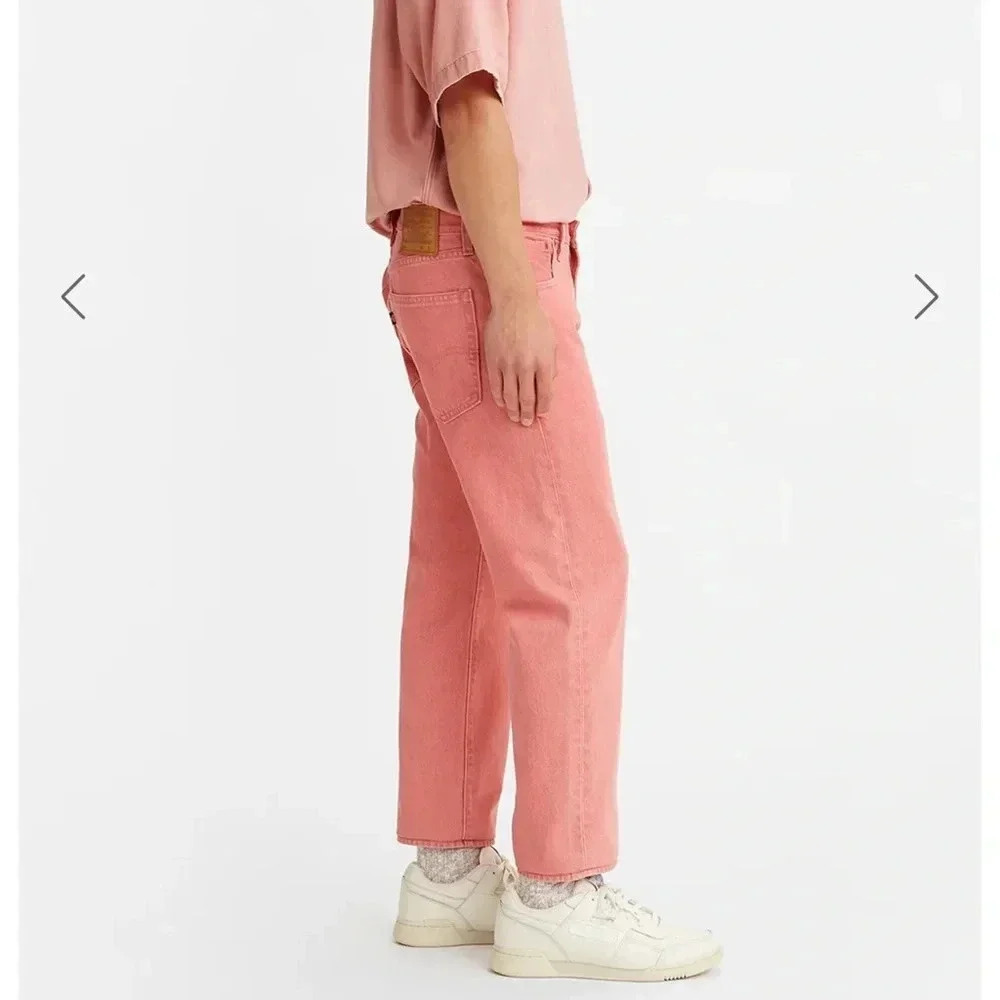 Levi's 551z Jeans Men 32, Adult Casual Pink Outdoors Pocket Button Straight Fit